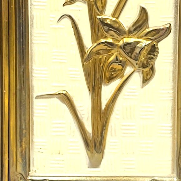 Elpec Brass Plaques-Floral Designs-14.75 In x 6.625 In. x4 Mid Century England - Picture 9 of 16